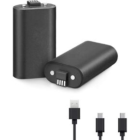 2 Pack Rechargeable Batteries for Xbox Series x/s Controller, 1400mAh High Capacity Battery for Xbox Series x, Xbox One, One S, One X, One Elite Controller