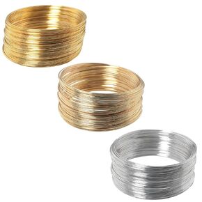 300 Loops Bracelet DIY Jewellery Making 0.6MM Tri Colour Jewellery Memory Bead Wire Bracelet Wire Suitable for Making Bracelet Earring Ring and Jewellery