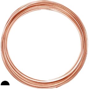 16 Gauge 1 Ounce (16.5FT) 99.9% Pure Copper Wire (Half Round) Dead Soft CDA #110 Made in USA by CRAFT WIRE