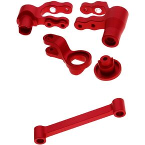 RC Steering Bellcranks Upgrade Parts for 1/10 WideMaxx Maxx,Aluminum Servo Saver Set Draglink Hops Up,Model # 89086-4,#89076-4, Replace 8946 (Red)