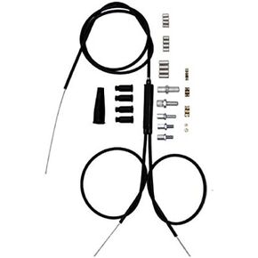 U01-4-125-BK Universal Split Dual Throttle Motorcycle Cable Kit with Junction