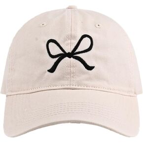 Bow-Tie Baseball Cap for Women Fashion Sun Hats for Women Trucker Hat Y2k Sun Cap Visor Cap Hiking Travel Trendy 2024