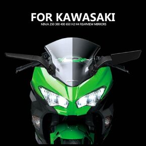 Rearview Mirrors Motorcycle Accessories For Ninja 400 650 Wind Wing Adjustable Rotating Side Mirror Winglet 2018-2022