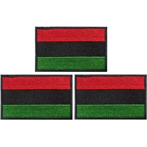 3Pack Jamaica Flag - Jamaican Flags, Tactical Flag Embroidery Patch for Hats, Tactical Bags, Jackets, Clothes Patch