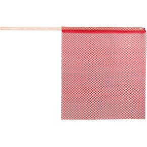 GG Grand General 99640 18 X 18 inches Red Mesh Warning Flag with 30 inches Long Wooden Dowel