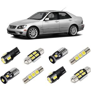 White Interior LED Lights Kit for Lexus IS200 IS300 2001 2002 2003 2004 2005 Super Bright 6000K Interior LED Light Bulbs Package + License Plate Lights and Install Tool