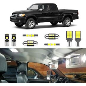 12PCS Super Bright White Interior LED Light Kit Package for Toyota Tundra 2000 2001 2002 2003 2004 2005 2006 + Cargo Lights + License Plate Lights and Install Tool