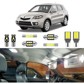12PCS Super Bright White LED Interior Light Kit Package for Acura RDX 2007 2008 2009 2010 2011 2012 + License Plate Lights and Install Tool