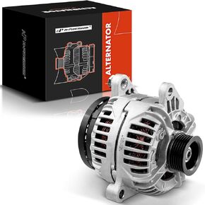 A-Premium Alternator Compatible with Jeep Grand Cherokee 2001 2002 2003 2004 L6 4.0L, 12V 132A Clockwise 6-Groove Pulley, Replace# 124525003, 56041322AB