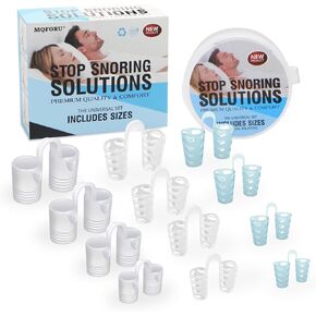 MQFORU 12PCS Anti Snoring Devices, Nasal Dilators, Reusable Silicone Vents, A Simple Snore Stopper Solution for Improving Nighttime Sleeping & Nasal Breathing