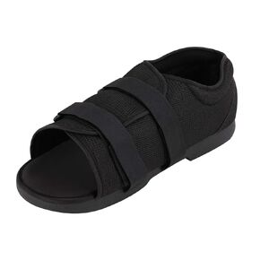 1 Piece Men's Post Operation Surgery Shoes Medical Walking Shoe Open Toe Swollen Slipper Adjustable Orthoshoes Sandal Anti-slip Elderly Peep-Toe Operations Shoe, Black, ML( 30X11 CM)