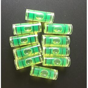 Acrylic Tube Bubble Spirit Level Vial Measuring Instrument (Pack of 10) (9.5mm(D) X25mm(L))