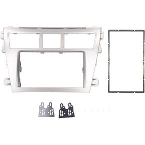 2‑Din Radio Fascia, Car Stereo Navigation Refitted Dash Panel Frame for Vios Belta Yaris Sedan