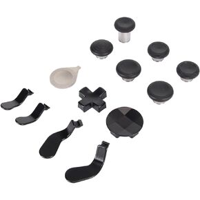 13 in 1 Metal Thumbsticks for Xbox One Elite Series 2, Replacement Gaming Controller Accessory Kit, Metal Mod 6 Swap Joysticks, 4 Paddles, 2 D Pads, 1 Tool (Black)