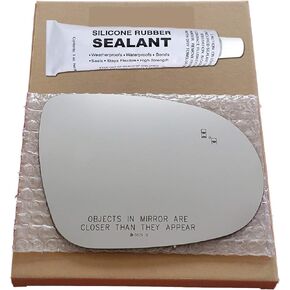 Mirror Glass Replacement + Silicone for 2016-2020 Kia Sorento Passenger Side - Blind Spot (2016 2017 2018 2019 2020 16 17 18 19 20)