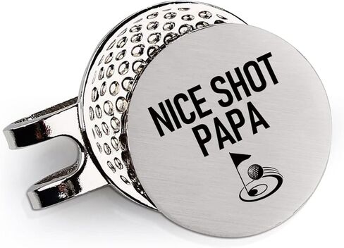 علامة كرة جولف مضحكة من الفولاذ المقاوم للصدأ - علامة كرة جولف لطيفة من Papa مع مشبك قبعة، إكسسوارات جولف مبتكرة هدايا للبابا والأب والأب والجد وزملاء العمل ومحبي الجولف in Kuwait