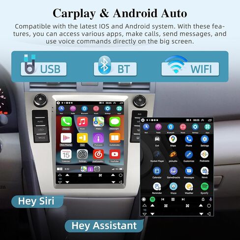 [2+64G] راديو سيارة Android 13 لسيارة Toyota Camry 2006-2011 - Apple Carplay اللاسلكي وAndroid Auto - ستيريو سيارة بشاشة لمس عمودية 9.7 بوصة مع Hi-Fi/WiFi/GPS/SWC + كاميرا احتياطية AHD in Saudi Arabia