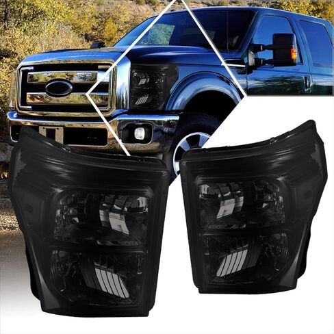 استبدال المصابيح الأمامية من الكروم PM PERFORMOTOR متوافق مع 11-16 Ford F-250 / F-350 / F-450 / F-550 Super Duty، PMHL-FSUP-1116-OH-CC in Kuwait