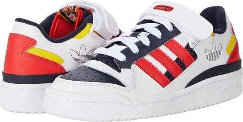 حذاء adidas Originals Forum Low (للأطفال الكبار) أبيض/حبر/أحمر 7 Big Kid M in Saudi Arabia