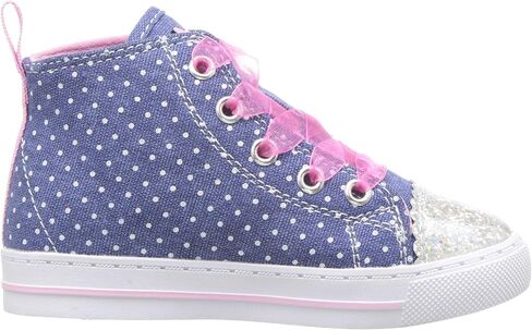 Disney Junior Little Girl's Minnie Mouse Denim High Top Sneakers Shoes in Kuwait
