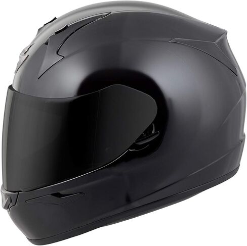 خوذة دراجة نارية للبالغين من ScorpionEXO R320 كاملة الوجه مع درع جاهز للتثبيت وجيوب مكبر صوت جاهزة للبلوتوث ومعتمدة من DOT (أسود لامع - صغير) in Saudi Arabia