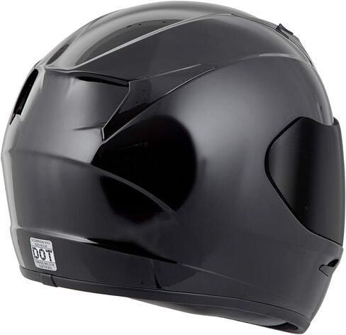 خوذة دراجة نارية للبالغين من ScorpionEXO R320 كاملة الوجه مع درع جاهز للتثبيت وجيوب مكبر صوت جاهزة للبلوتوث ومعتمدة من DOT (أسود لامع - صغير) in Saudi Arabia