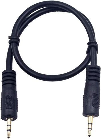 12 inch 2.5mm TS Audio Cable, 90 Degree Angle 2.5mm Male Jack to 90 Degree Angle 2.5mm Male Jack AUX Audio Cable, Gold Plated Pure Copper, 2 Pack in Kuwait