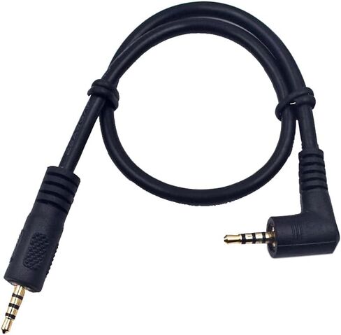 12 inch 2.5mm TS Audio Cable, 90 Degree Angle 2.5mm Male Jack to 90 Degree Angle 2.5mm Male Jack AUX Audio Cable, Gold Plated Pure Copper, 2 Pack in Saudi Arabia