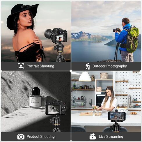 GVM 35mm Ball Head Mount, Tripod Ball Head Mount with 1/4'' Quick Release Plate 3/8'' Thread Mount, 360° Rotation Panoramic Ball Head for Tripod Slider Camera Camcorder Monopod, Max Load 5KG/11LB in Saudi Arabia
