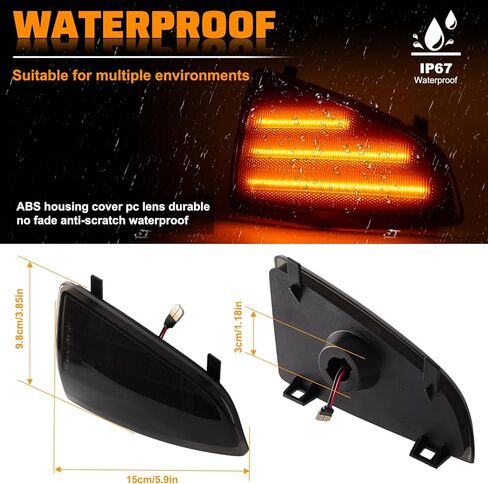 LED Front Corner Light Side Marker Light Compatible with 1994-1997 Chevy Blazer S10, Driver & Passenger Side, Side Marker Turn Signal Corner Lamps OEM Part Number: ‎‎GM2551140、GM2550140 in Saudi Arabia