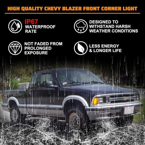 LED Front Corner Light Side Marker Light Compatible with 1994-1997 Chevy Blazer S10, Driver & Passenger Side, Side Marker Turn Signal Corner Lamps OEM Part Number: ‎‎GM2551140、GM2550140 in Saudi Arabia