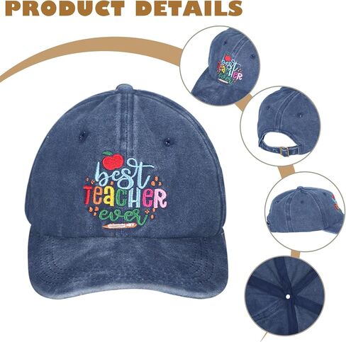 6 قطع من هدايا عيد المعلم، قبعة بيسبول مضحكة للعودة إلى المدرسة، لوازم المعلم، قبعات التقاعد للرجال، قبعات مطرزة قطنية قابلة للتعديل للنساء البالغات، عيد ميلاد ما قبل المدرسة in Kuwait