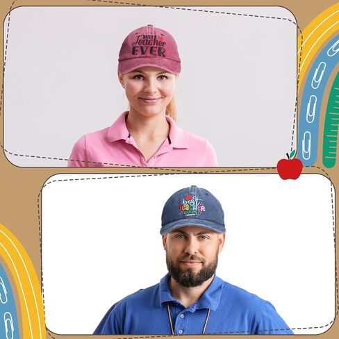 6 قطع من هدايا عيد المعلم، قبعة بيسبول مضحكة للعودة إلى المدرسة، لوازم المعلم، قبعات التقاعد للرجال، قبعات مطرزة قطنية قابلة للتعديل للنساء البالغات، عيد ميلاد ما قبل المدرسة in Kuwait