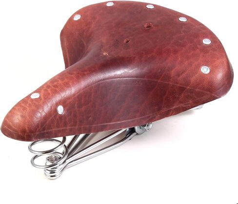 Vintage Classic Comfort Leather Touring Low Rider دراجة هوائية لركوب الدراجات مقعد سرج قهوة in Kuwait