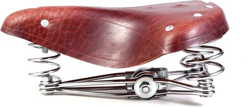 Vintage Classic Comfort Leather Touring Low Rider دراجة هوائية لركوب الدراجات مقعد سرج قهوة in Kuwait