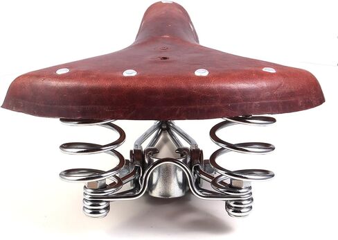 Vintage Classic Comfort Leather Touring Low Rider دراجة هوائية لركوب الدراجات مقعد سرج قهوة in Kuwait