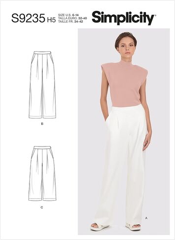 Simplicity SS9235U5 Misses' Pleated Pants Sewing Pattern Kit, Design Code S9235, Sizes 16-24 in Saudi Arabia