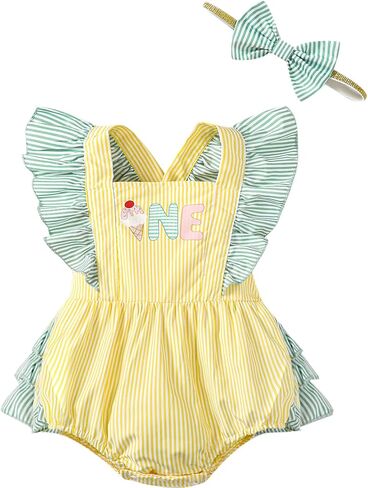 ملابس عيد الميلاد الأول للفتيات الصغيرات، ملابس عيد الميلاد الأول، بدلة عيد ميلاد الآيس كريم بعمر سنة واحدة in Kuwait