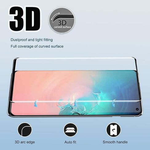 واقي شاشة Galaxy S10 Plus، عبوتان من واقي الشاشة الزجاجي المقوى 【2+2 Pack】 عبوتان من واقي عدسة الكاميرا، واقي شاشة من الزجاج المقوى بقوة 9H لهاتف Samsung Galaxy S10 Plus in Kuwait