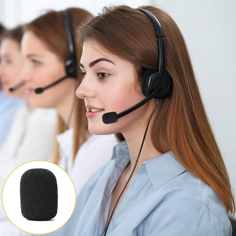 Microphone Foam Covers, Mini Mic Foam Windscreen for Microphone, 15Pcs Microphone Cover, Small Microphone Covers Foam, Black Small Windscreen for Microphone, Windscreen for Headset Microphone(Black) in Saudi Arabia