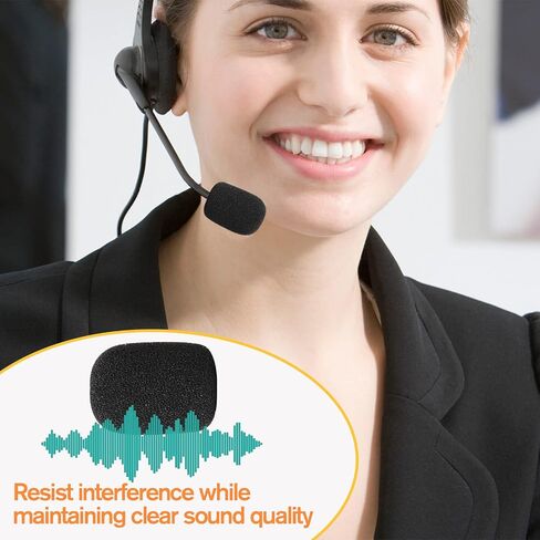 Microphone Foam Covers, Mini Mic Foam Windscreen for Microphone, 15Pcs Microphone Cover, Small Microphone Covers Foam, Black Small Windscreen for Microphone, Windscreen for Headset Microphone(Black) in Saudi Arabia