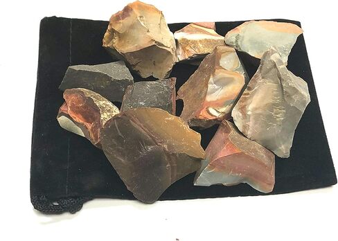 Crystal Collection: Natural Rough Desert Jasper Stones, Includes Velvet Bag - Large 1" Pieces (1 Pound) in Saudi Arabia