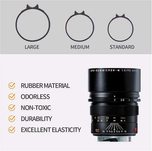 eTone Rubber Lens Tab Seamless Focus Ring Manual Lens Gadget Lens Suitable for The Lens Diameter from 50mm to 64mm (Medium) in Kuwait
