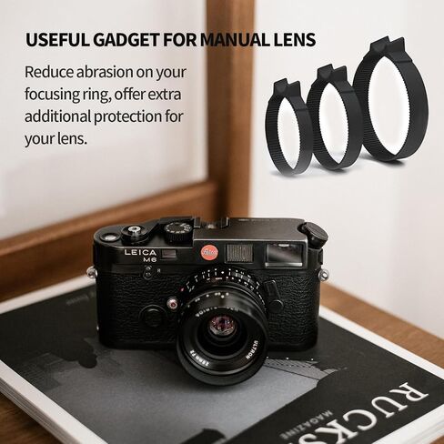 eTone Rubber Lens Tab Seamless Focus Ring Manual Lens Gadget Lens Suitable for The Lens Diameter from 50mm to 64mm (Medium) in Kuwait