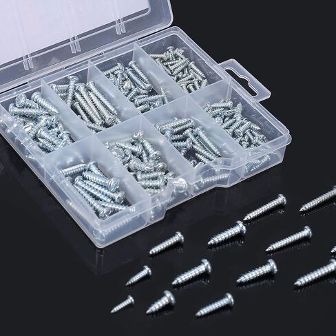 Wood Screws Assortment Kit, 224pcs Galvanized Phillips Screws Set, Wood Screws, Assorted Screws, Screw Kit, Assorted Wood Screws, Screw Set Assortment in Saudi Arabia