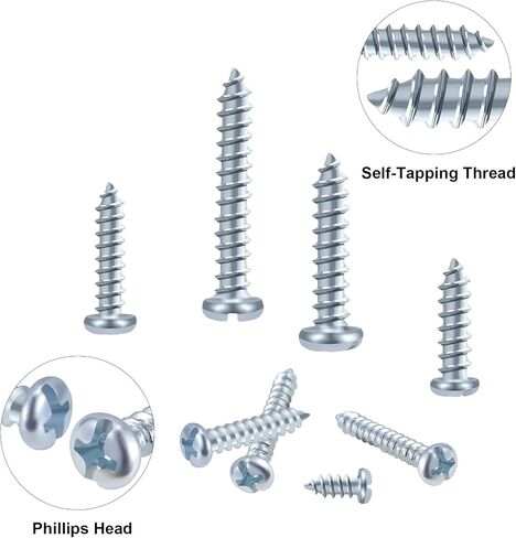 Wood Screws Assortment Kit, 224pcs Galvanized Phillips Screws Set, Wood Screws, Assorted Screws, Screw Kit, Assorted Wood Screws, Screw Set Assortment in Saudi Arabia