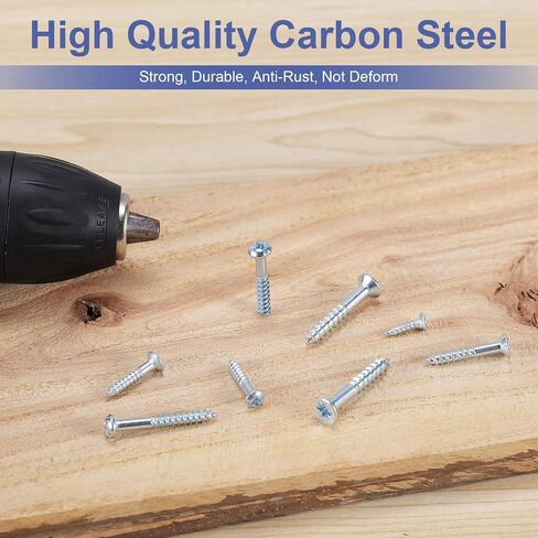 Wood Screws Assortment Kit, 224pcs Galvanized Phillips Screws Set, Wood Screws, Assorted Screws, Screw Kit, Assorted Wood Screws, Screw Set Assortment in Saudi Arabia