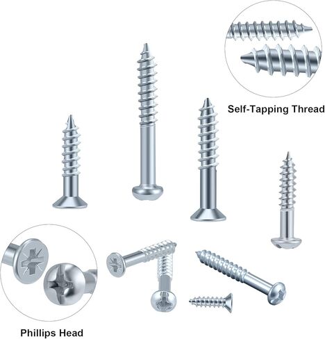 Wood Screws Assortment Kit, 224pcs Galvanized Phillips Screws Set, Wood Screws, Assorted Screws, Screw Kit, Assorted Wood Screws, Screw Set Assortment in Saudi Arabia