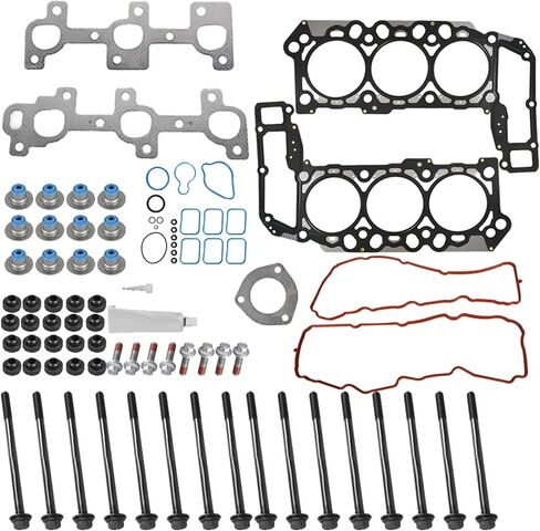 Cylinder Head Gasket kit with Bolts Replacement for 2005-2010 Dodge Dakota Ram 1500 Grand Cherokee 3.7L HS26229PT-1 HSGM30301G HBGM30300 in Saudi Arabia
