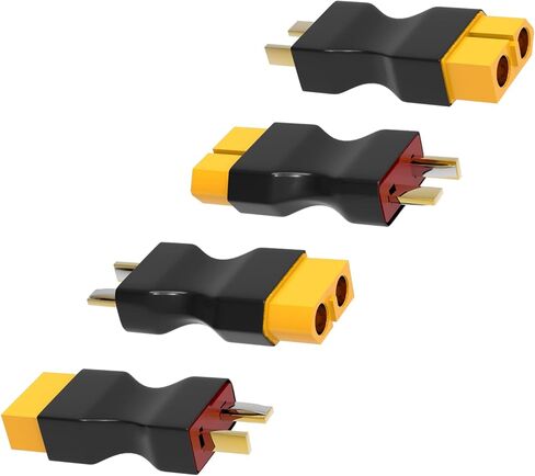 VOLANTEXRC 4PCS Plugs T Male Plug Change to XT60 Female Plug Connector Adapter No Wires RC LiPo Battery Connectors in Kuwait